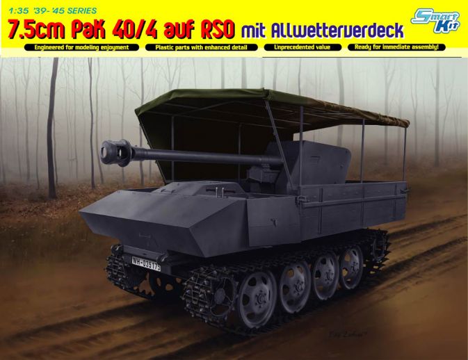 Model Kit military 6679 - 7.5cm PaK 40/4 auf RSO mit Allwetterverdeck (1:35) 34-6679