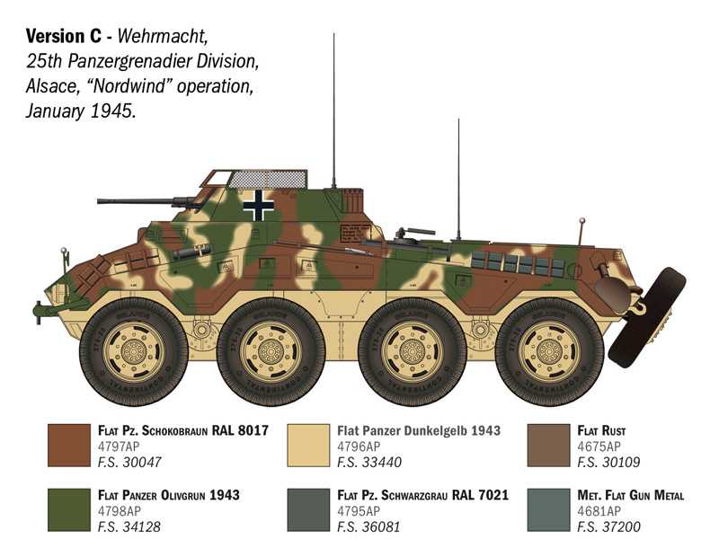 Model Kit military 6757 - Sd.Kfz. 234/1 (1:35)