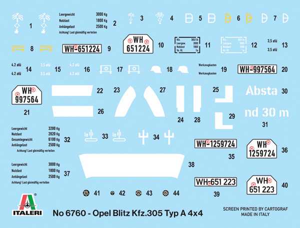 Model Kit military 6760 - Kfz. 305 Opel Blitz Typ A 4x4 (1:35)
