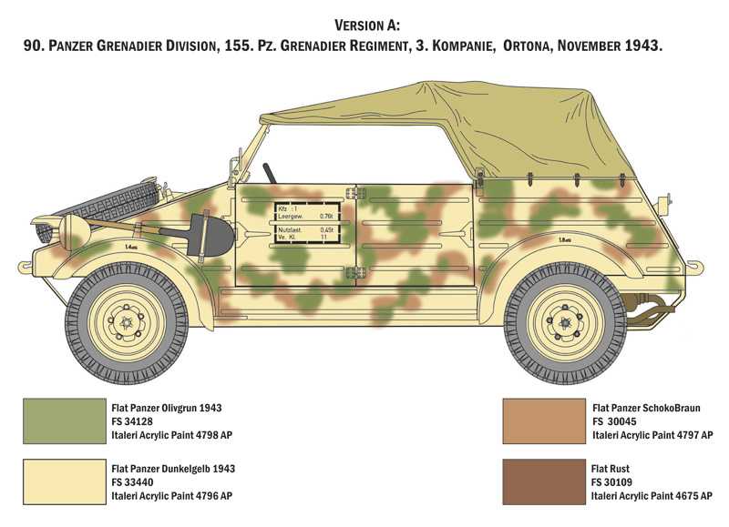 Model Kit military 7405 - Kdf.1 Typ 82 Kübelwagen (1:9)