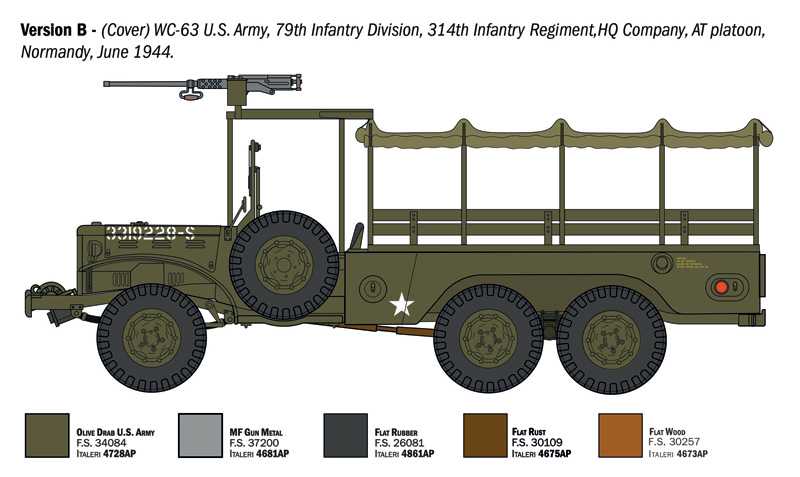 Model Kit military 96230 - Dodge WC62 1 1/2t 6x6 Truck (1:35)