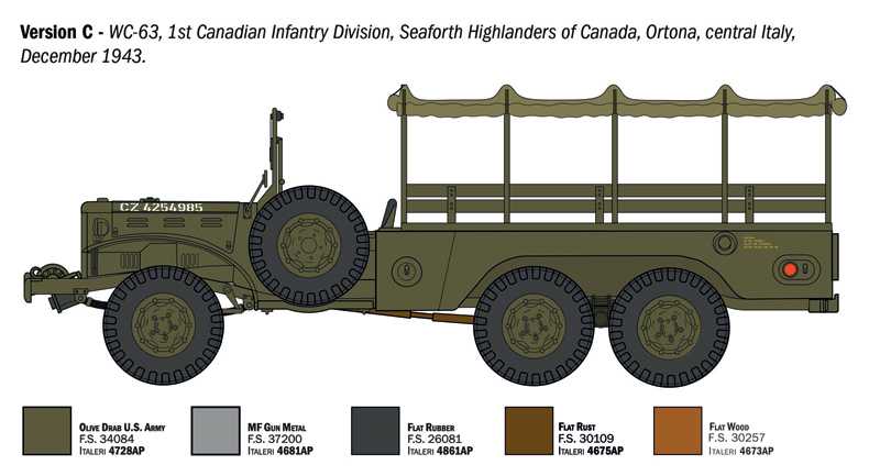 Model Kit military 96230 - Dodge WC62 1 1/2t 6x6 Truck (1:35)