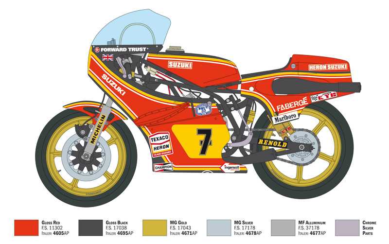 Model Kit motorka 4644 - Suzuki RG 500 XR27 (Team Heron - Barry Sheene) 1978 (1:9)