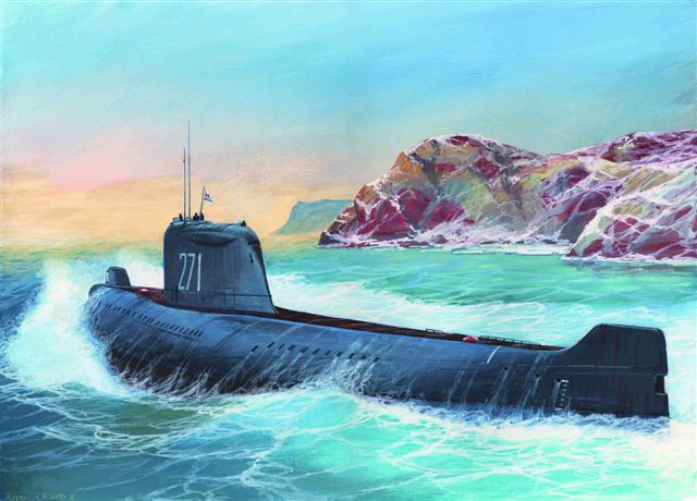 Model Kit ponorka 9025 - K-19 Soviet Nuclear Submarine "Hotel" Class (1:350)