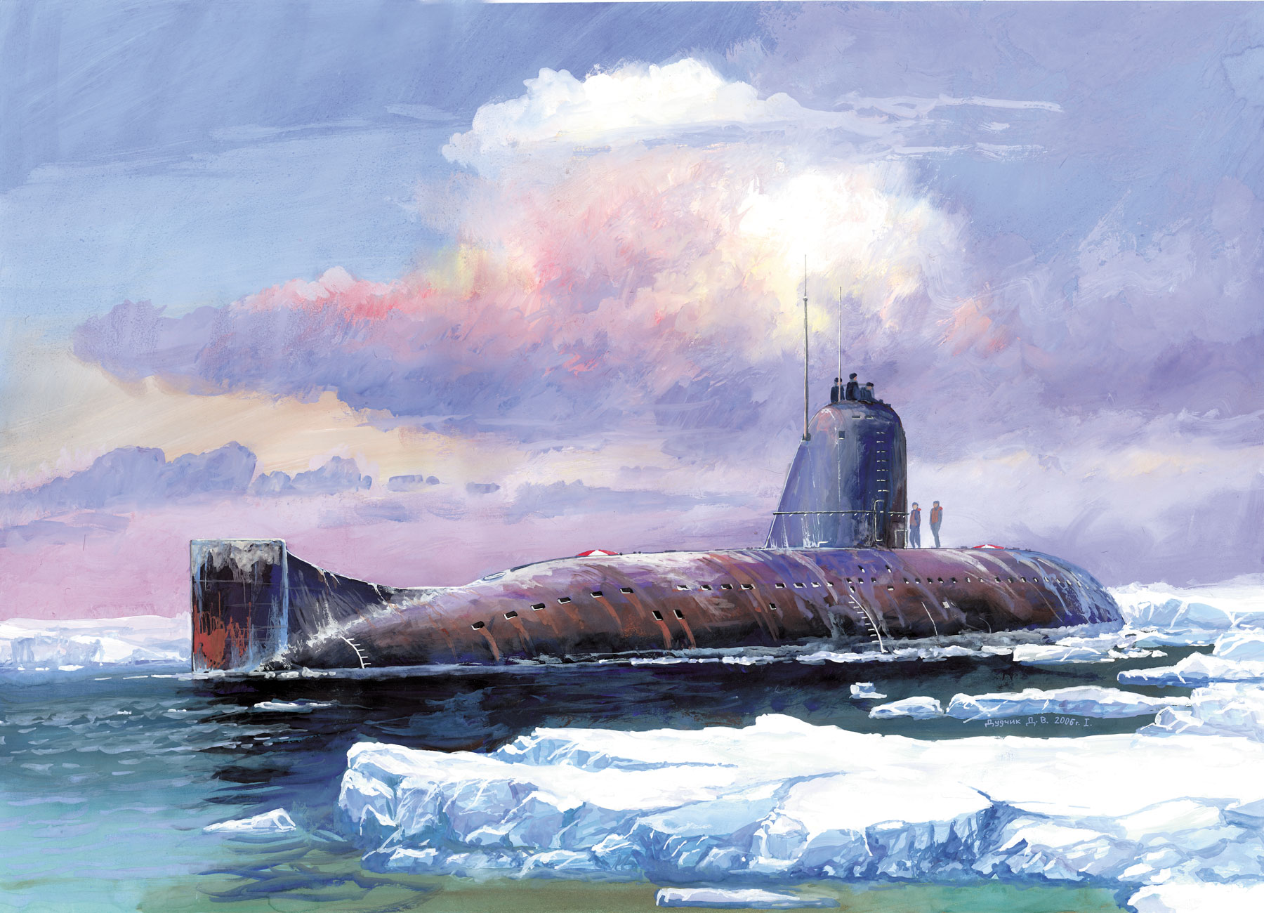 Model Kit ponorka 9035 - Nuclear Submarine K-3 (1:350)