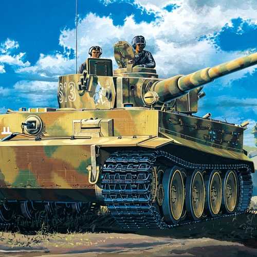 Model Kit tank 13239 - GERMAN TIGER-I (EARLY VERSION) (1:35)