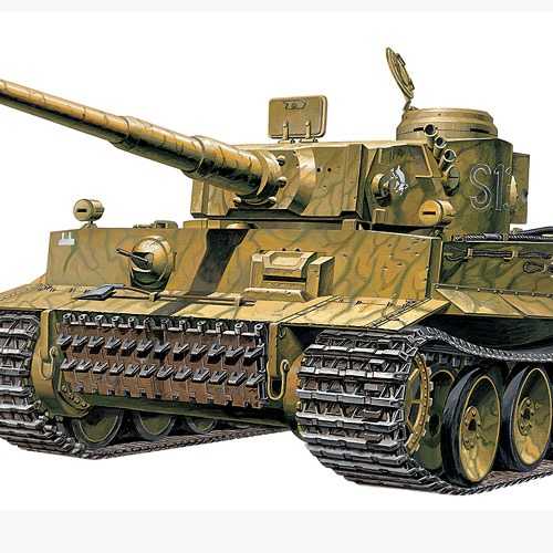 Model Kit tank 13264 - TIGER-I WWII TANK "EARLY-EXTERIOR MODEL" (1:35)