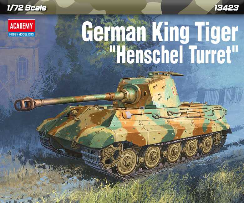 Model Kit tank 13423 - German King Tiger "Henschel Turret" (1:72) 36-13423