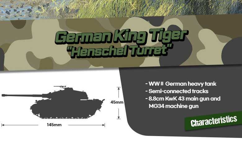 Model Kit tank 13423 - German King Tiger "Henschel Turret" (1:72)