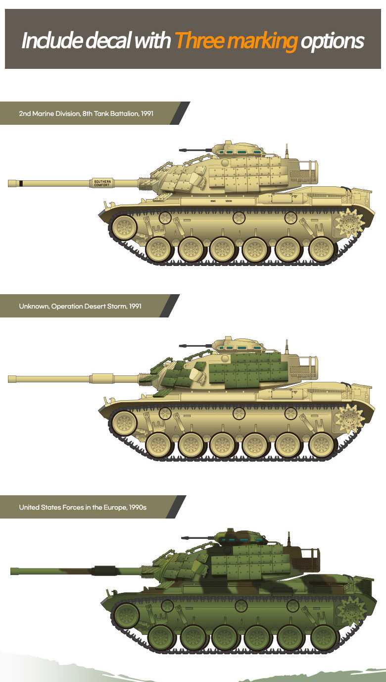 Model Kit tank 13425 - USMC M60A1 RISE (P) (1:72)