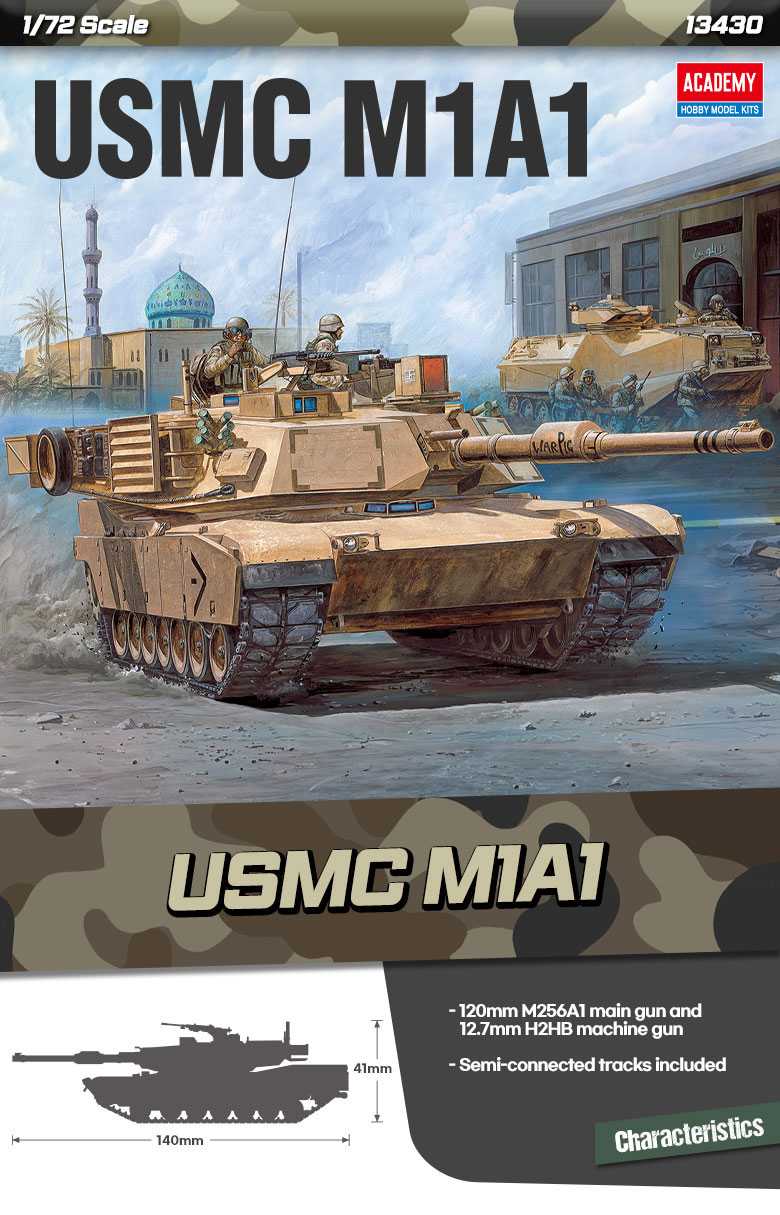 Model Kit tank 13430 - USMC M1A1 (1:72) 36-13430