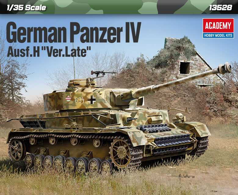 Model Kit tank 13528 - German Panzer IV Ausf.H "Ver.Late" (1:35)