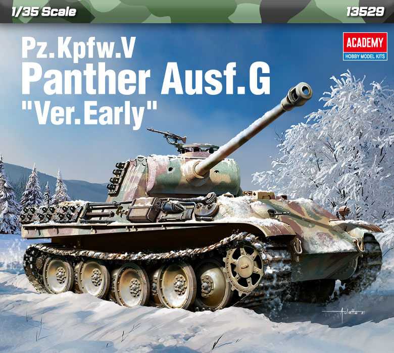 Model Kit tank 13529 - Pz.Kpfw.V Panther Ausf.G "Ver.Early" (1:35) 36-13529