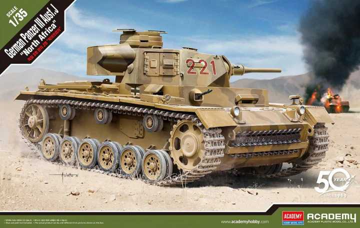 Model Kit tank 13531 - German Panzer III Ausf.J "North Africa" (1:35) 36-13531