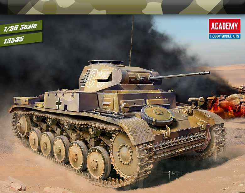 Model Kit tank 13535 - German Panzer II Ausf.F "North Africa" (1:35) 36-13535
