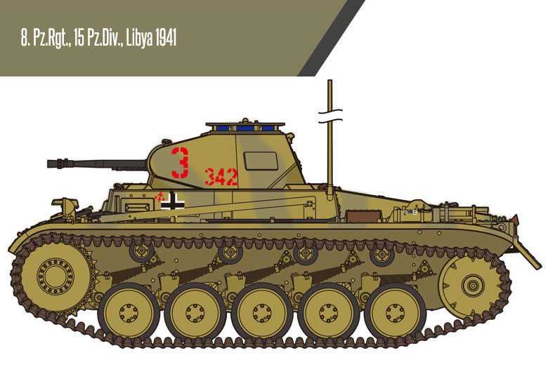 Model Kit tank 13535 - German Panzer II Ausf.F "North Africa" (1:35)