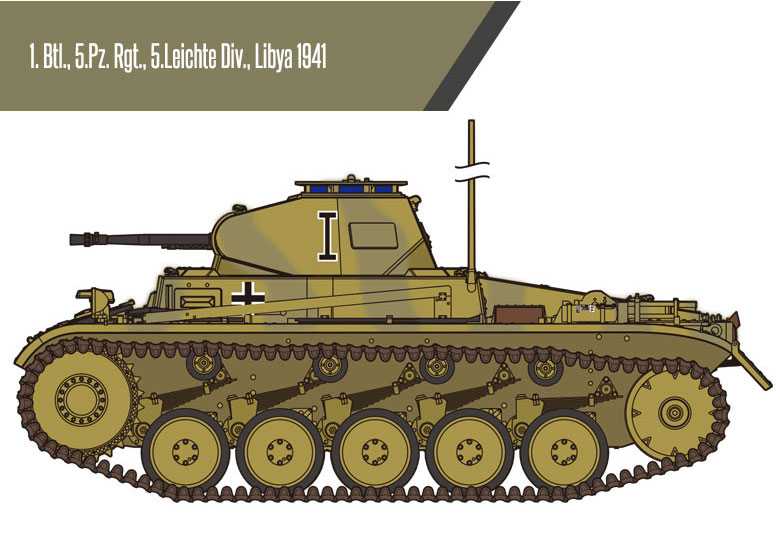 Model Kit tank 13535 - German Panzer II Ausf.F "North Africa" (1:35)