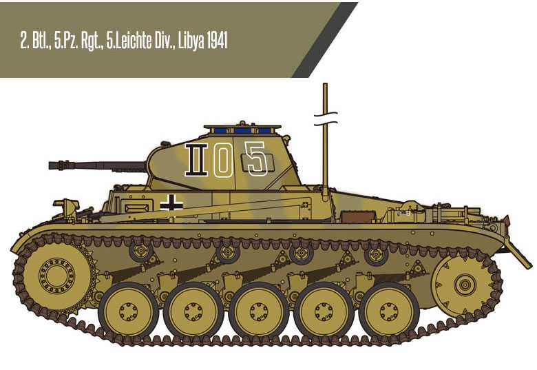 Model Kit tank 13535 - German Panzer II Ausf.F "North Africa" (1:35)