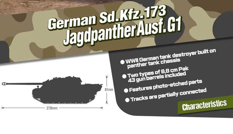 Model Kit tank 13539 - German Sd.kfz.173 Jagdpanther Ausf.G1 (1:35)