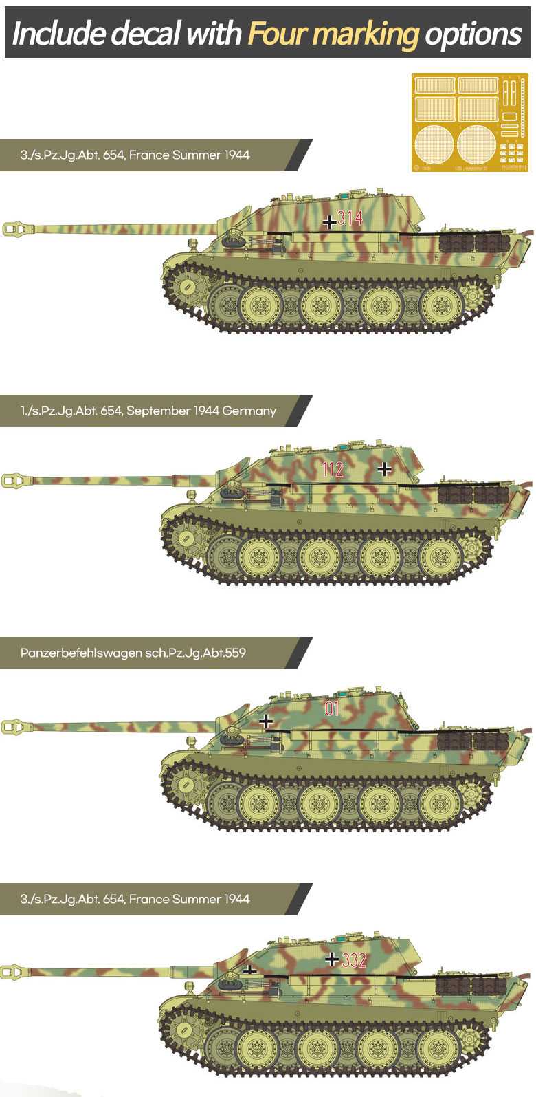 Model Kit tank 13539 - German Sd.kfz.173 Jagdpanther Ausf.G1 (1:35)