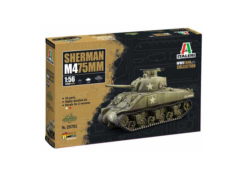 Model Kit tank 25751 - M4 Sherman 75mm (1:56) 33-25751