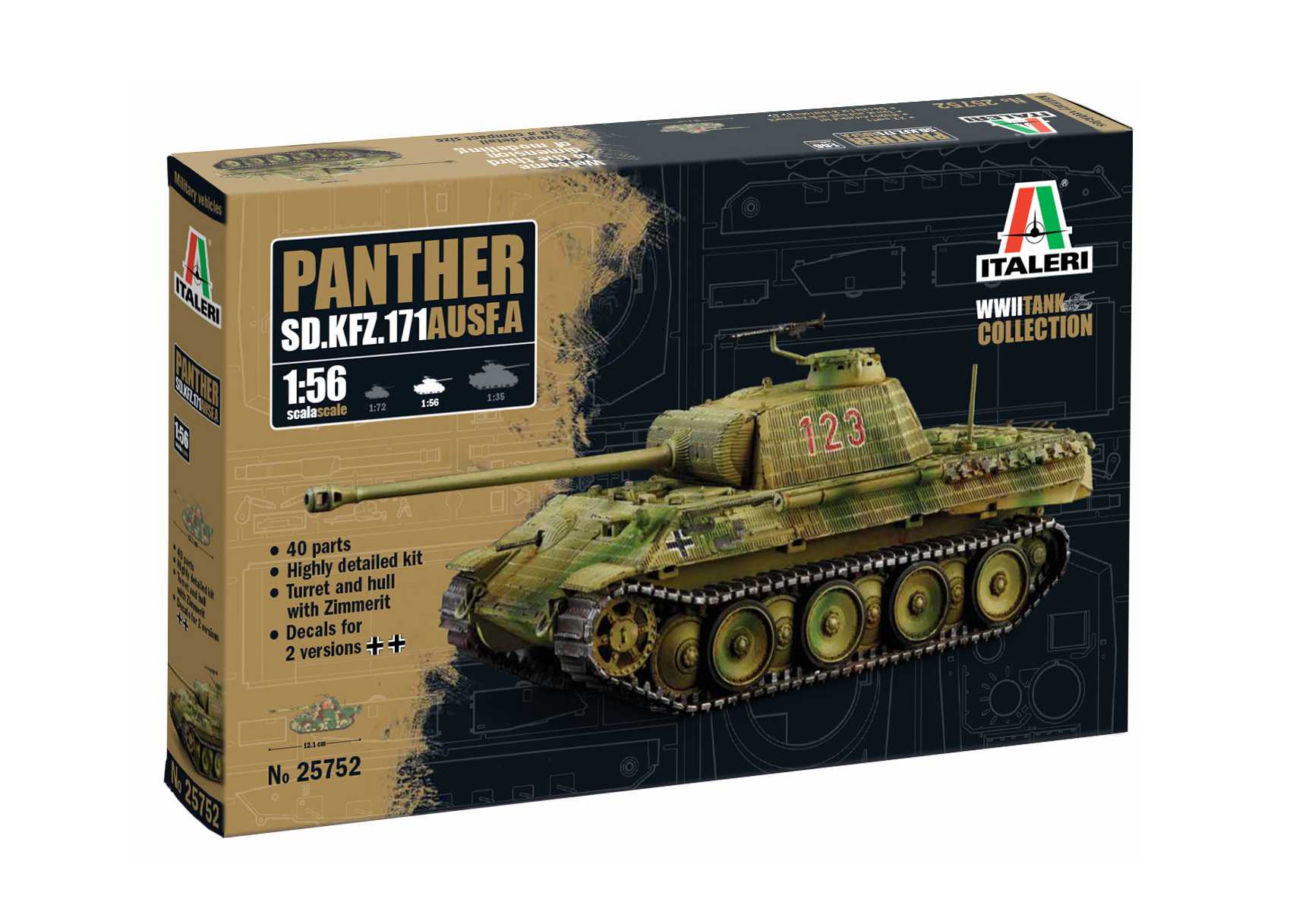Model Kit tank 25752 - Sd. Kfz. 171 Panther Ausf. A (1:56) 33-25752