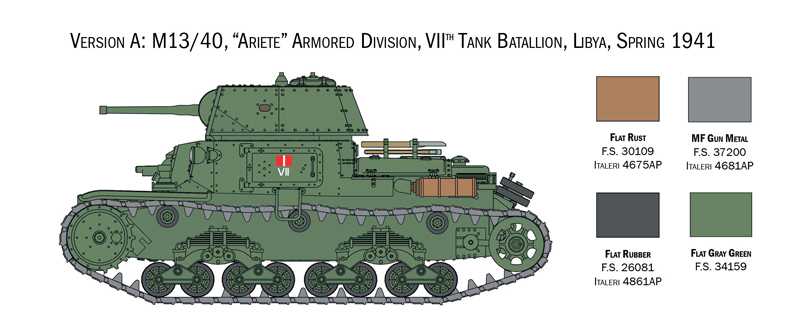 Model Kit tank 25768 - Italian tanks and semoventi (1:56)