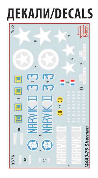 Model Kit tank 3676 - M4 A3 (76mm) Sherman Tank (1:35)