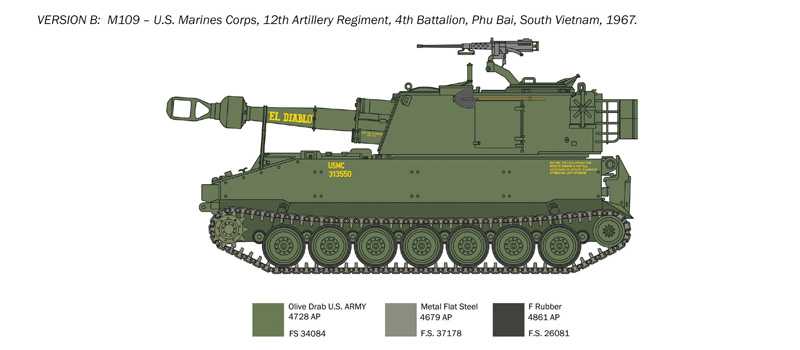Model Kit tank 6589 - M109/A2-A3-G (1:35)
