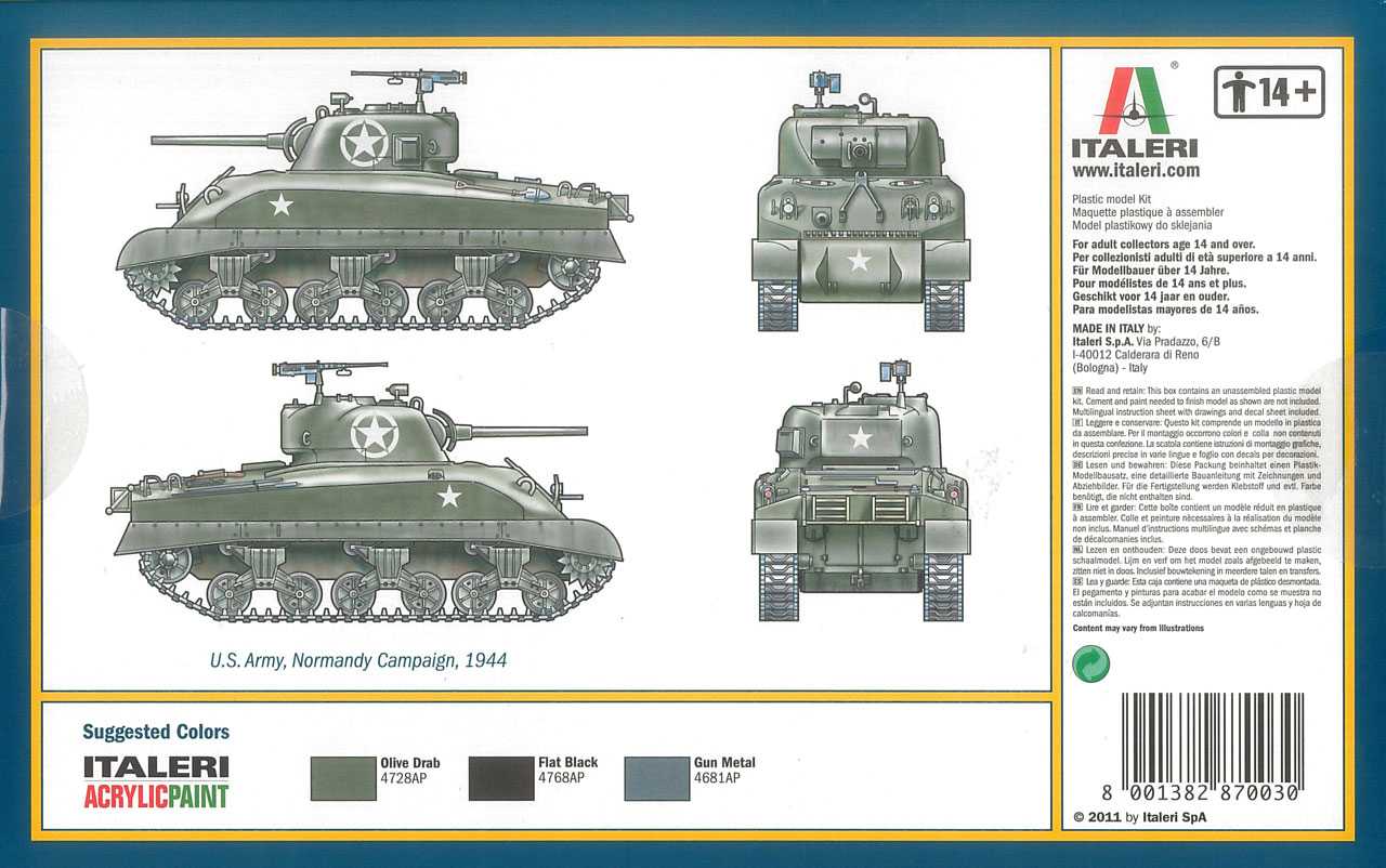 Model Kit tank 7003 - M4 SHERMAN (1:72)