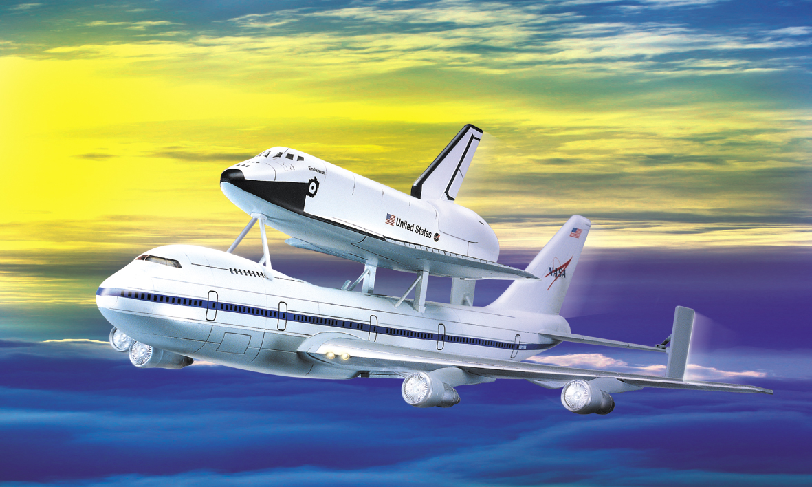 Model Kit vesmír 12708 - 1/288 SHUTTLE & 747 CARRIER (1:288)