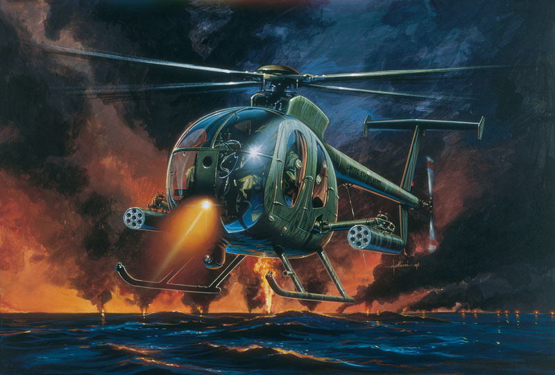 Model Kit vrtulník 0017 - AH-6 NIGHT FOX (1:72)