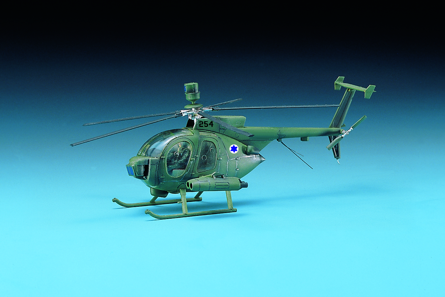 Model Kit vrtulník 12250 - HUGHES 500D TOW HELICOPTER (1:48)