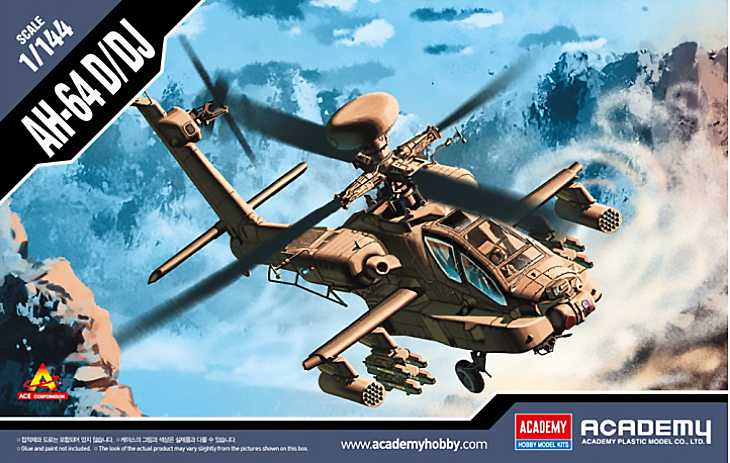 Model Kit vrtuľník 12625 - AH-64D/DJ (1:144) 36-12625
