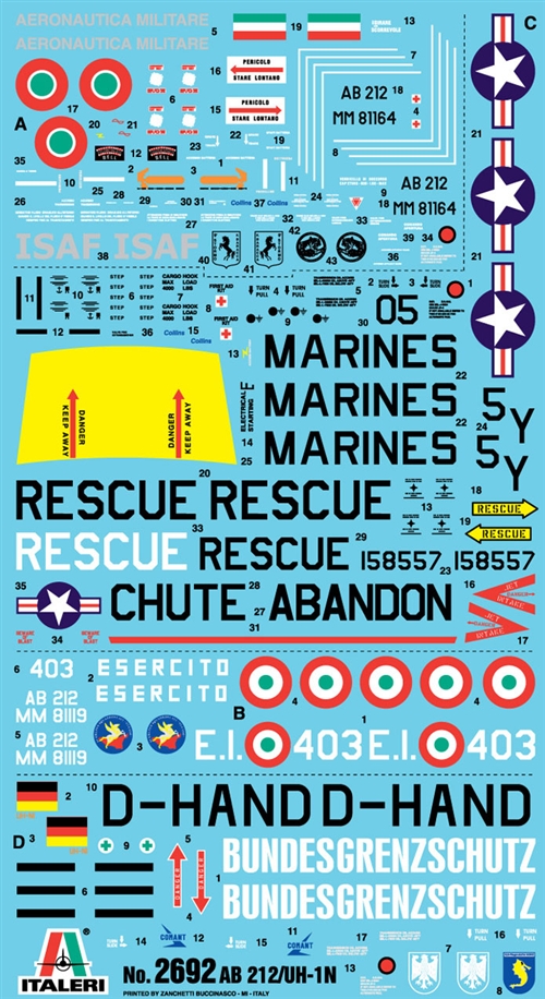 Model Kit vrtulník 2692 - AB 212 /UH 1N (1:48)