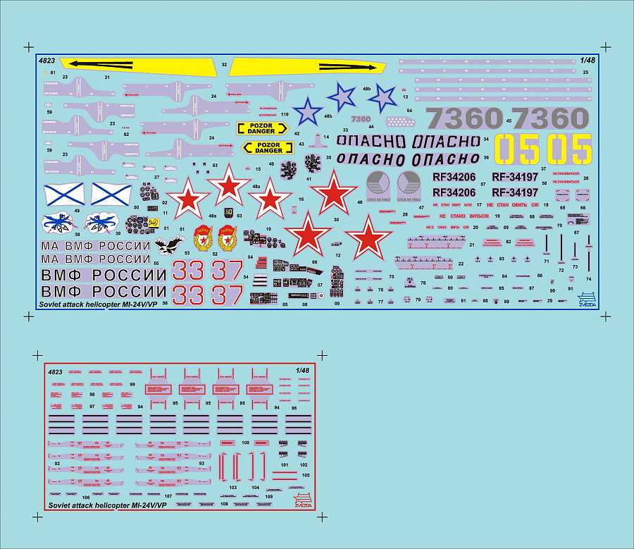 Model Kit vrtulník 4823 - MIL-Mi 24 V/VP (1:48)
