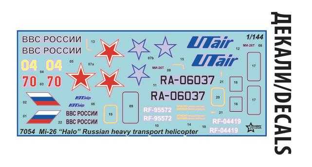 Model Kit vrtulník 7054 - Russian heavy helicopter MI-26 "Halo" (1:144)