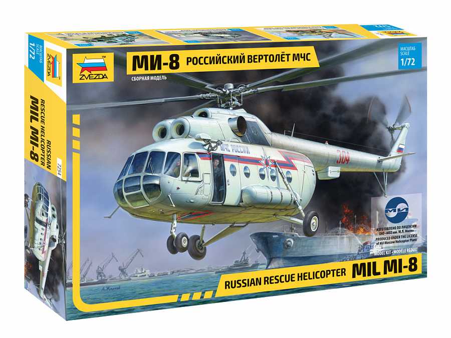 Model Kit vrtuľník 7254 - MIL Mi-8 Rescue Helicopter (1:72) 32-7254