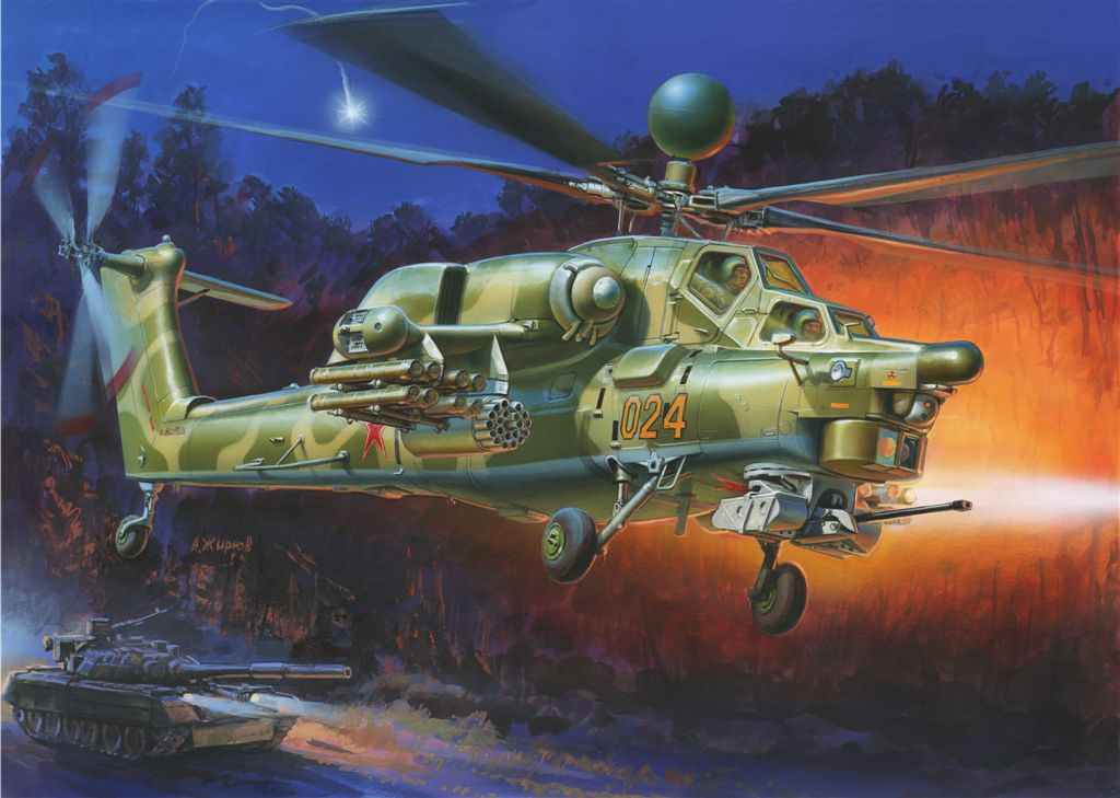 Model Kit vrtulník 7255 - MIL MI-28N Russian Helicopter (1:72)