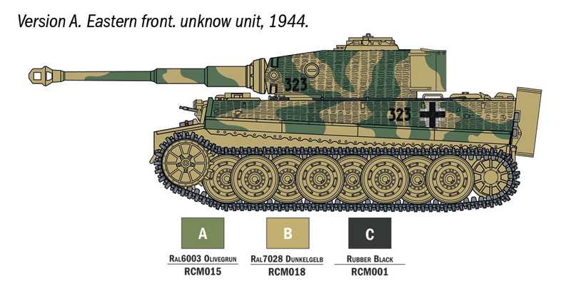 Model Set tank 75002 - Pz. Kpfw. VI Tiger I Ausf. E (1:56)