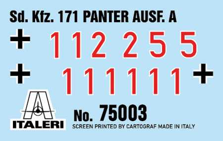 Model Set tank 75003 - Panther Sd.Kfz.171 Ausf. A (1:56)