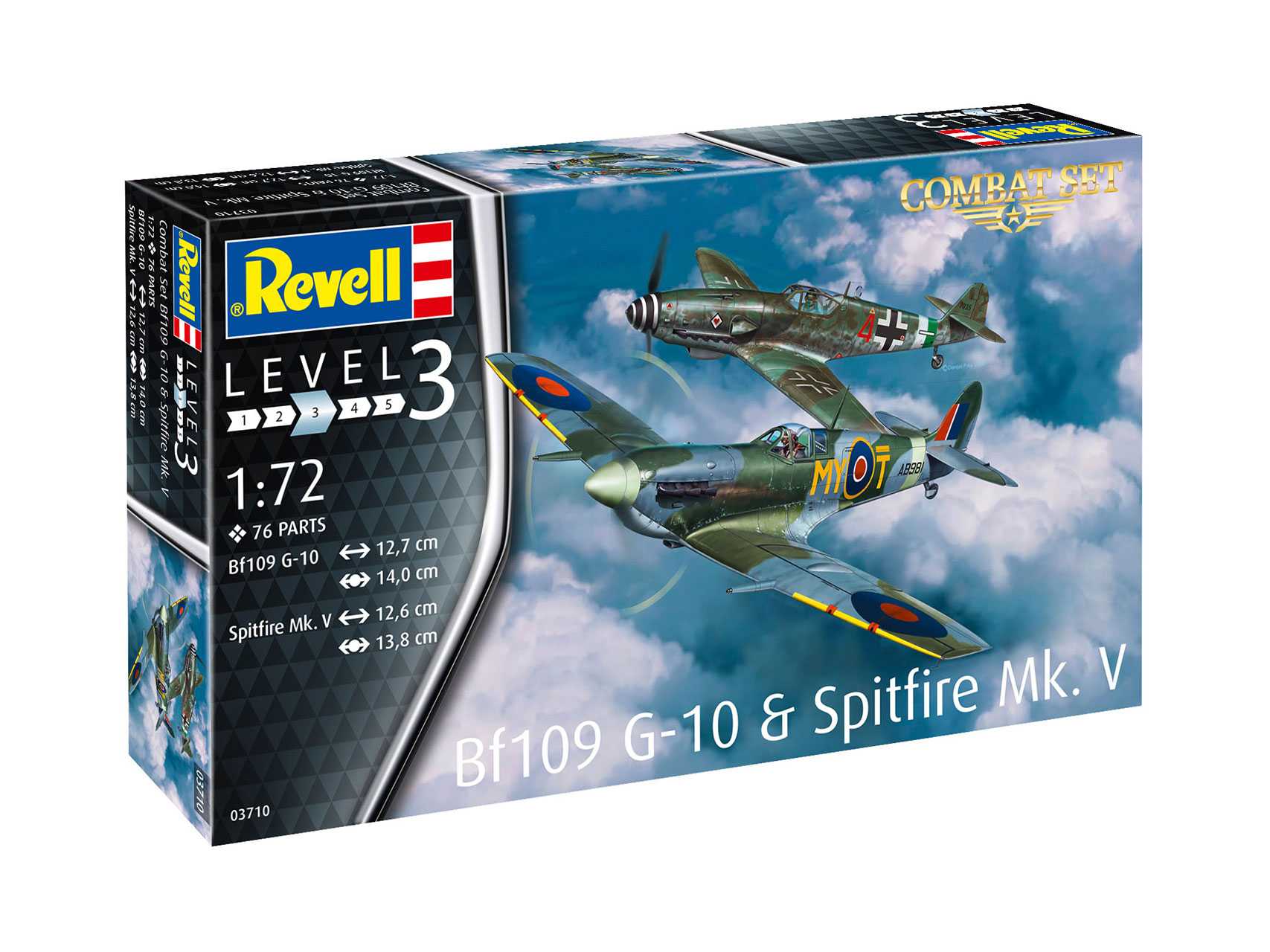 ModelSet lietadla 63710 - Bf109G-10 & Spitfire Mk.V (1:72) 18-63710