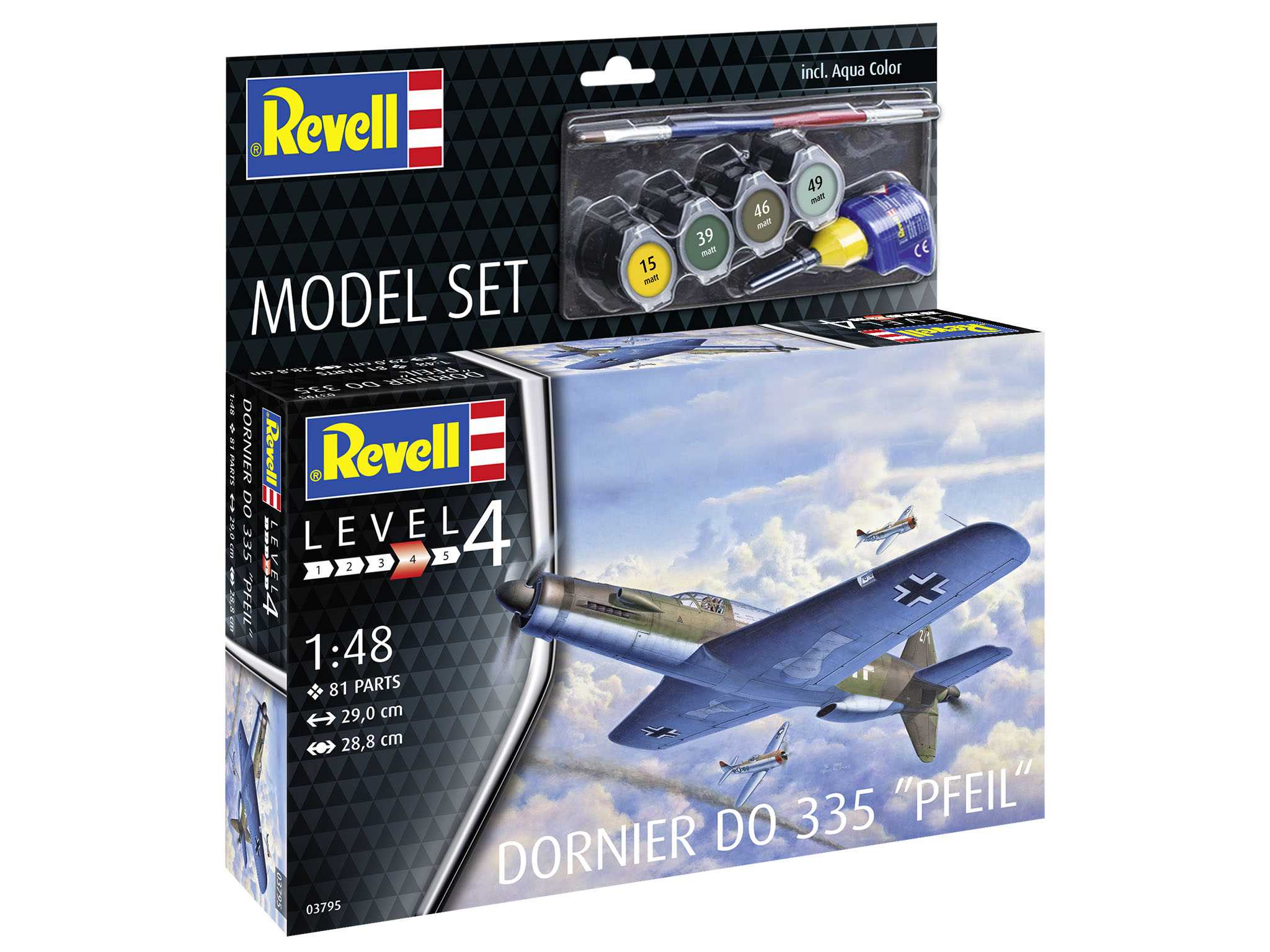 ModelSet lietadlo 63795 - Do335 Pfeil (1:48) 18-63795