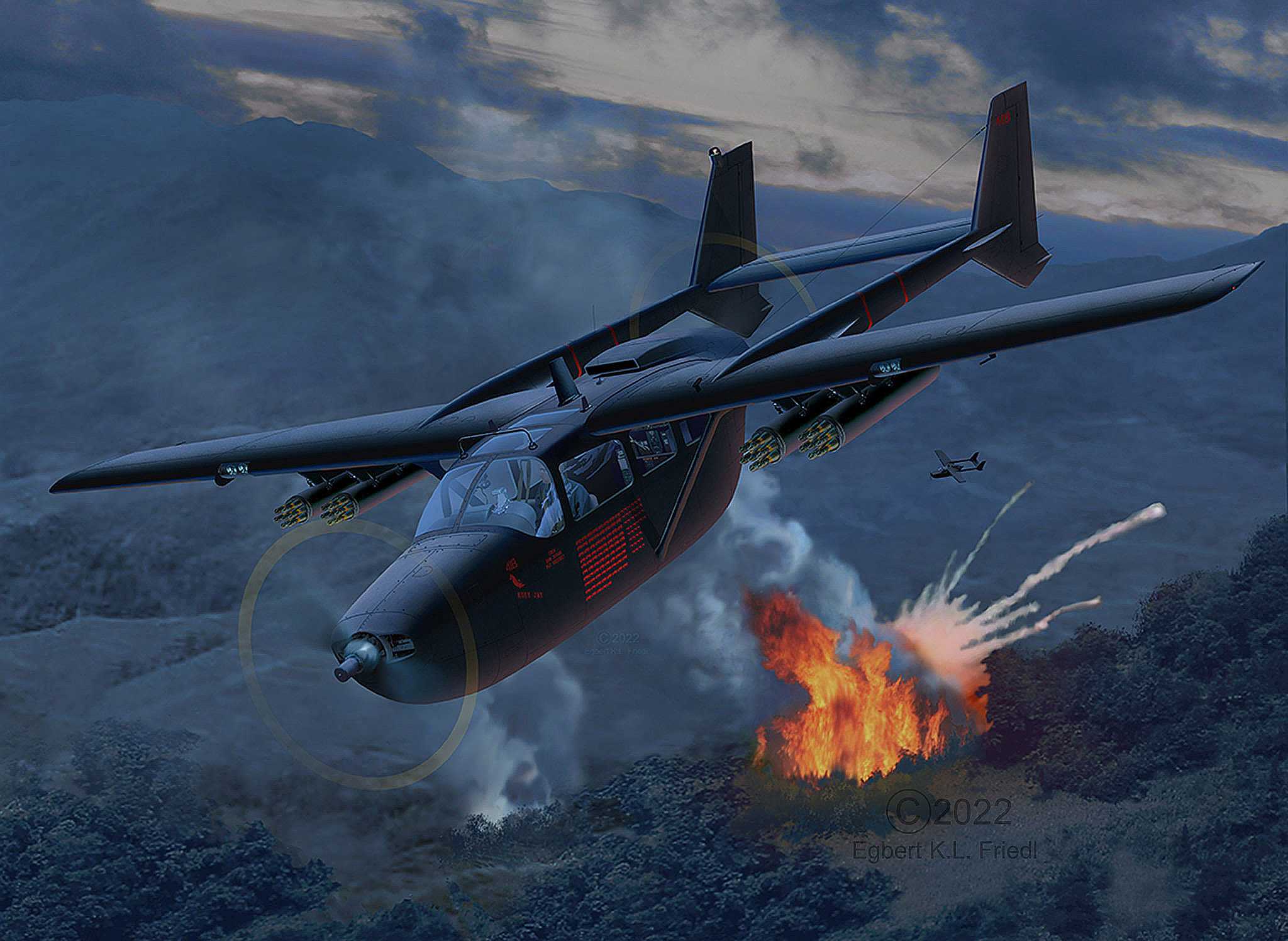 ModelSet letadlo 63819 - O-2A Skymaster (1:48)