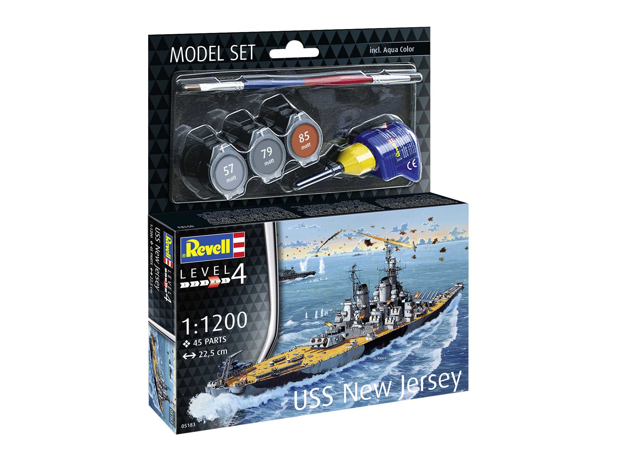1:1200 Battleship USS New Jersey (Model Set)