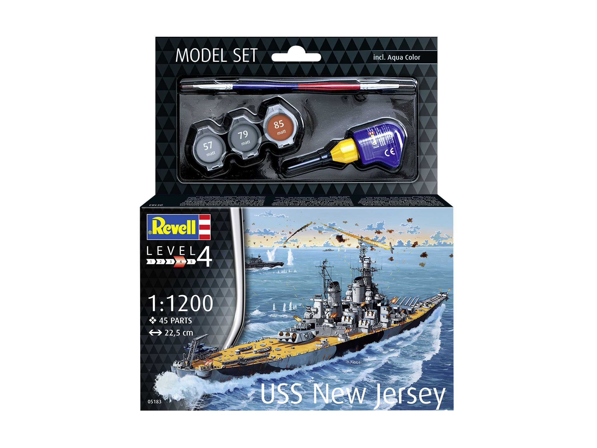 ModelSet loď 65183 - Battleship USS New Jersey (1:1200)