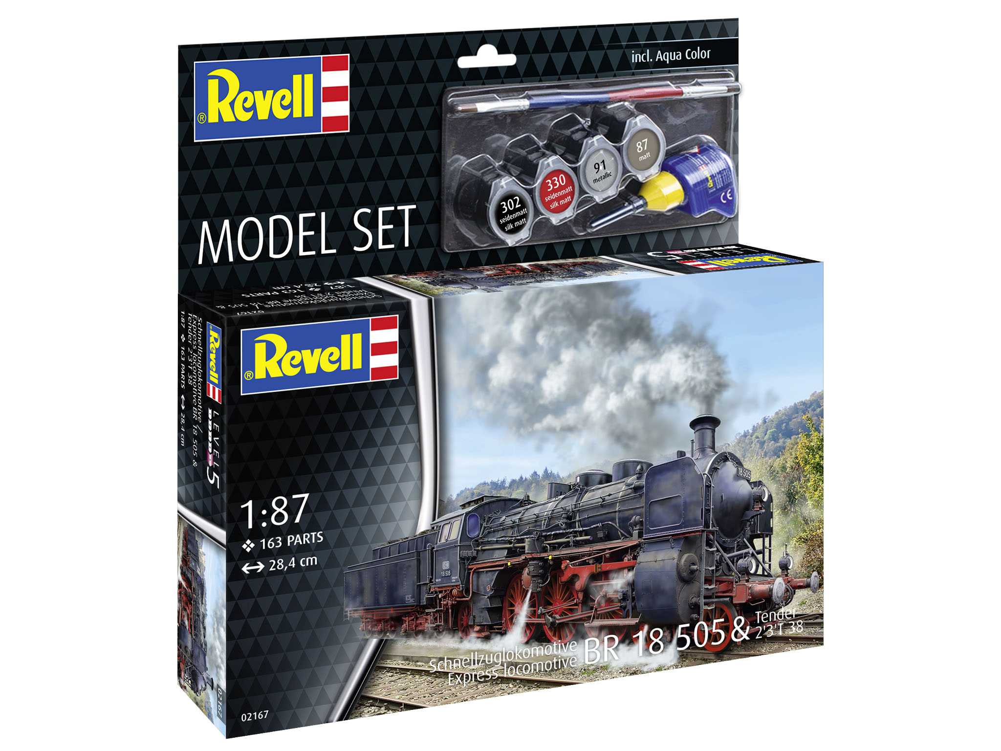 ModelSet lokomotiva 62167 - Express Loco BR 18 505 with Tender (1:87)