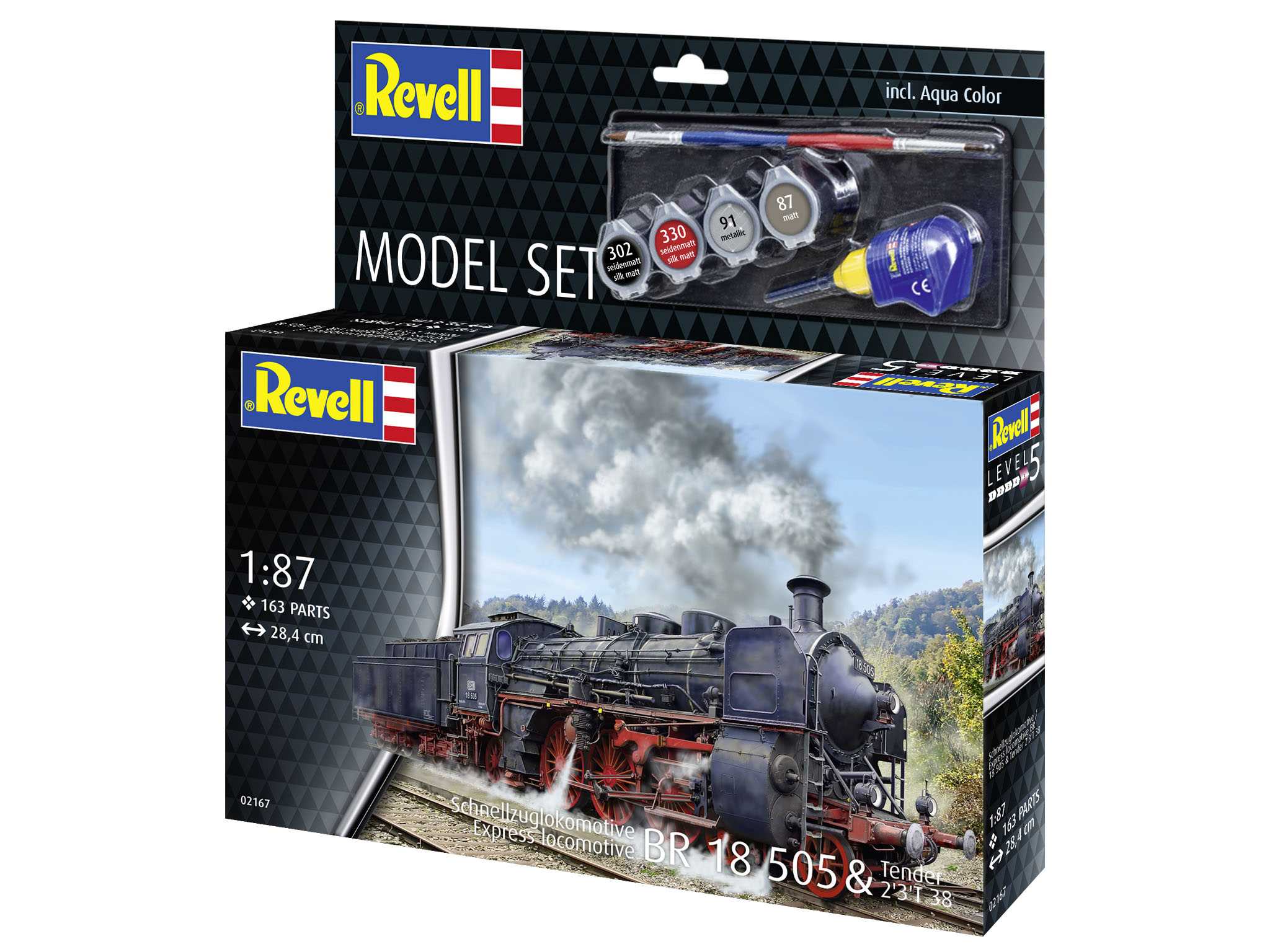 ModelSet lokomotiva 62167 - Express Loco BR 18 505 with Tender (1:87)