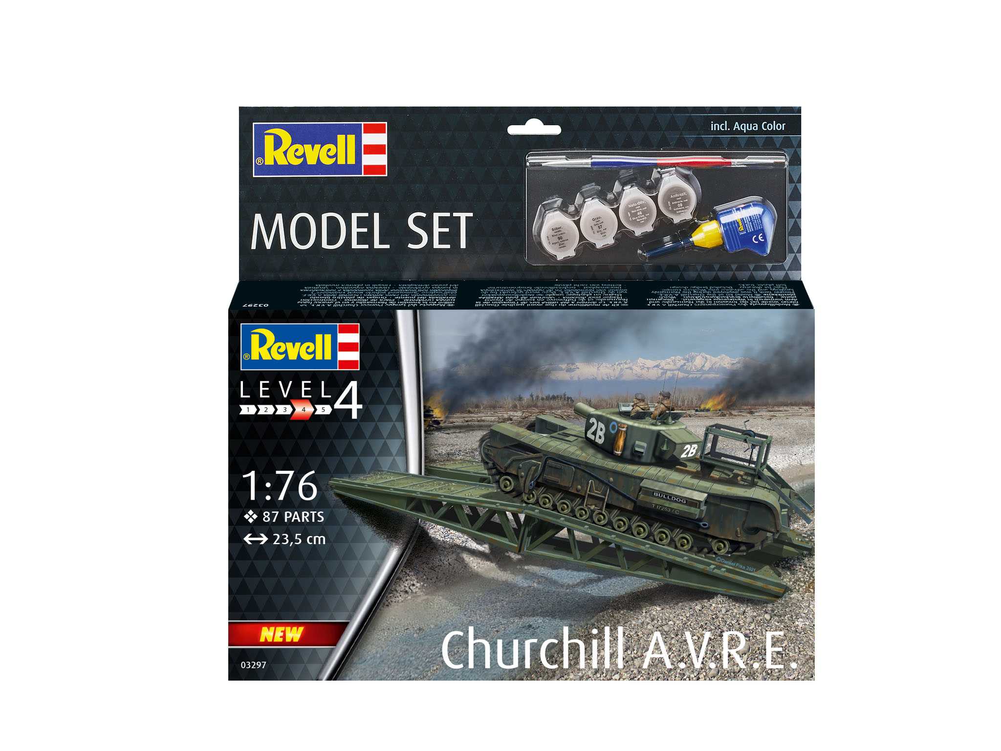 ModelSet military 63297 - Churchill A.V.R.E. (1:76)