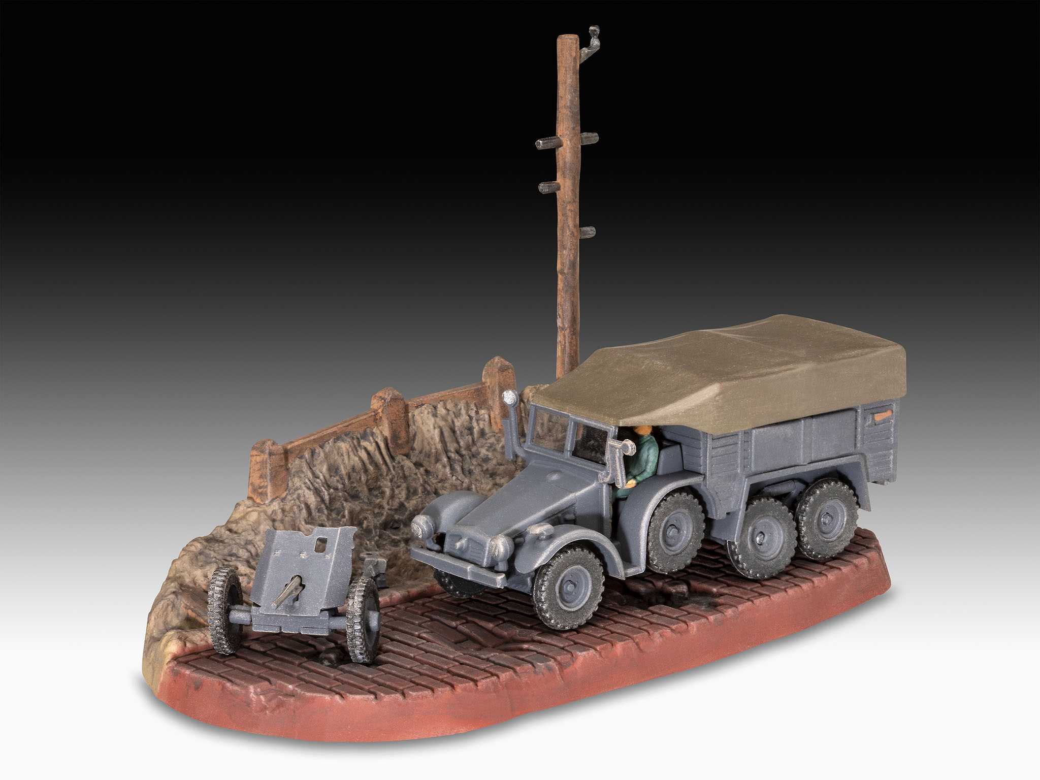 ModelSet military 63344 - Krupp Protze Kfz 69 with 3.7cm Pak (1:76)